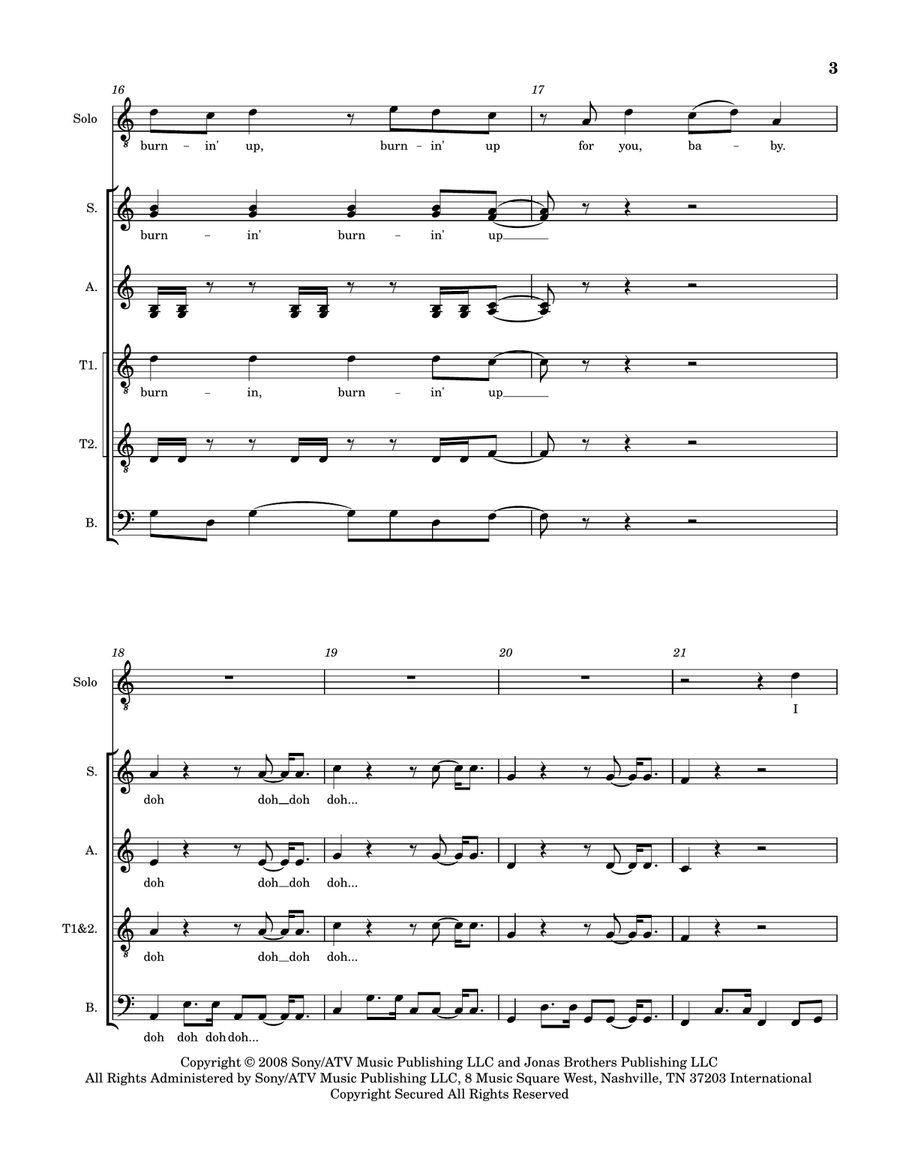 Burnin' Up Burnin' Up Divisi scores gallery preview page 3