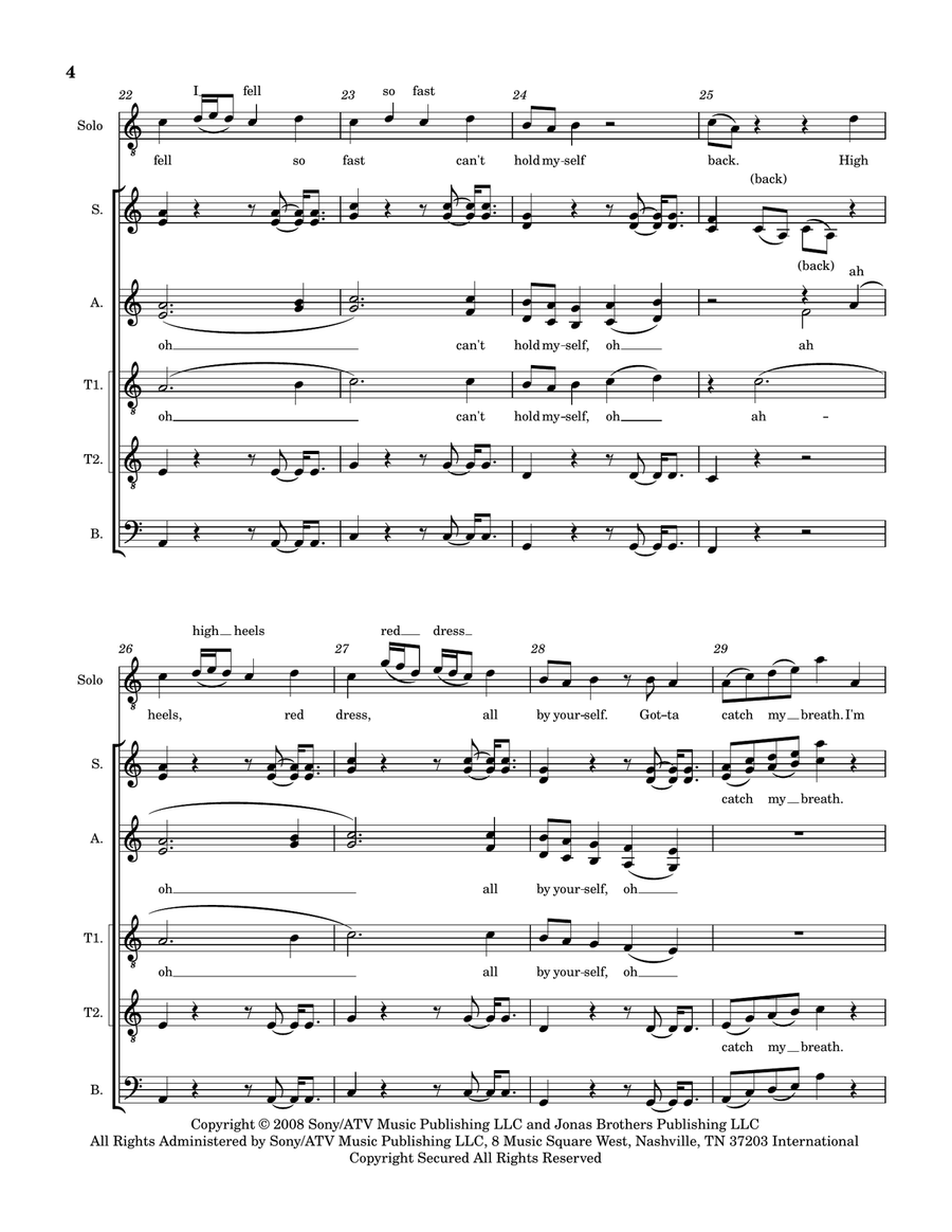 Burnin' Up Burnin' Up Divisi scores gallery preview page 4
