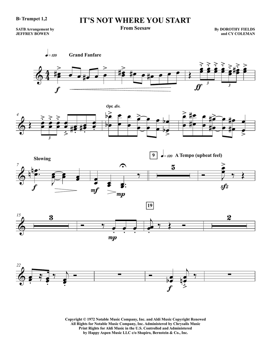 It's Not Where You Start Concert Band scores gallery preview page 1