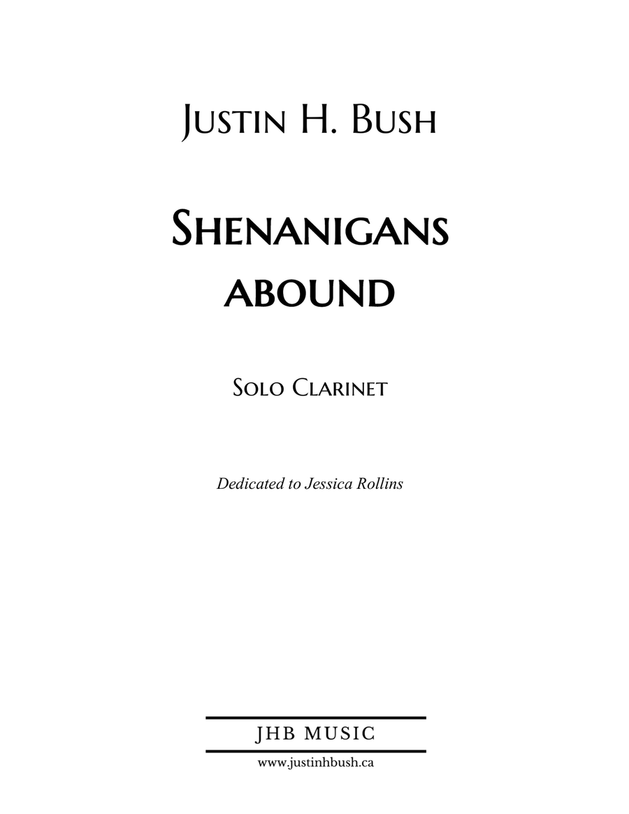 Shenanigans Abound for Solo Clarinet B-Flat Clarinet scores gallery preview page 3