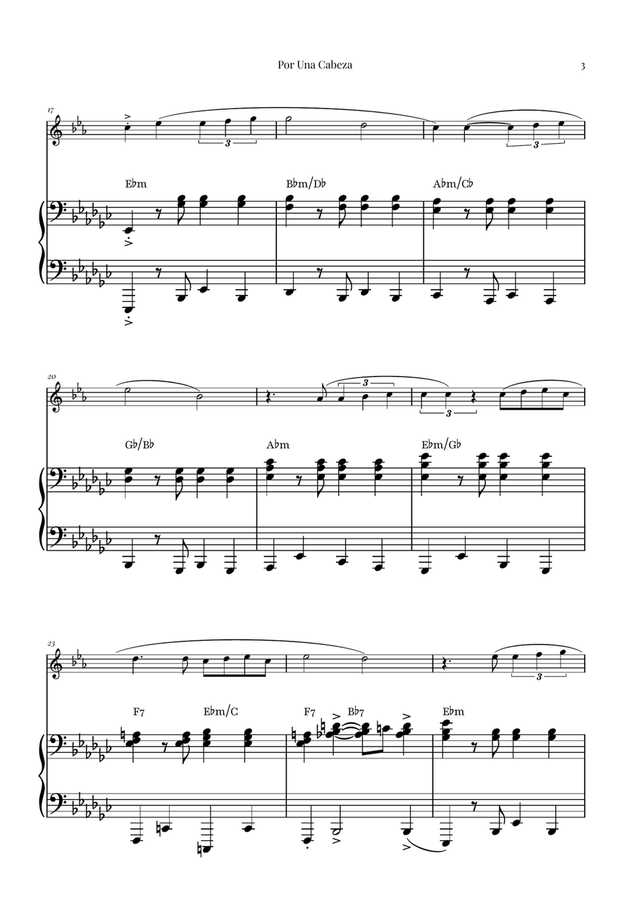 Por Una Cabeza | Timeless Tango Masterpiece Baritone Saxophone scores gallery preview page 3