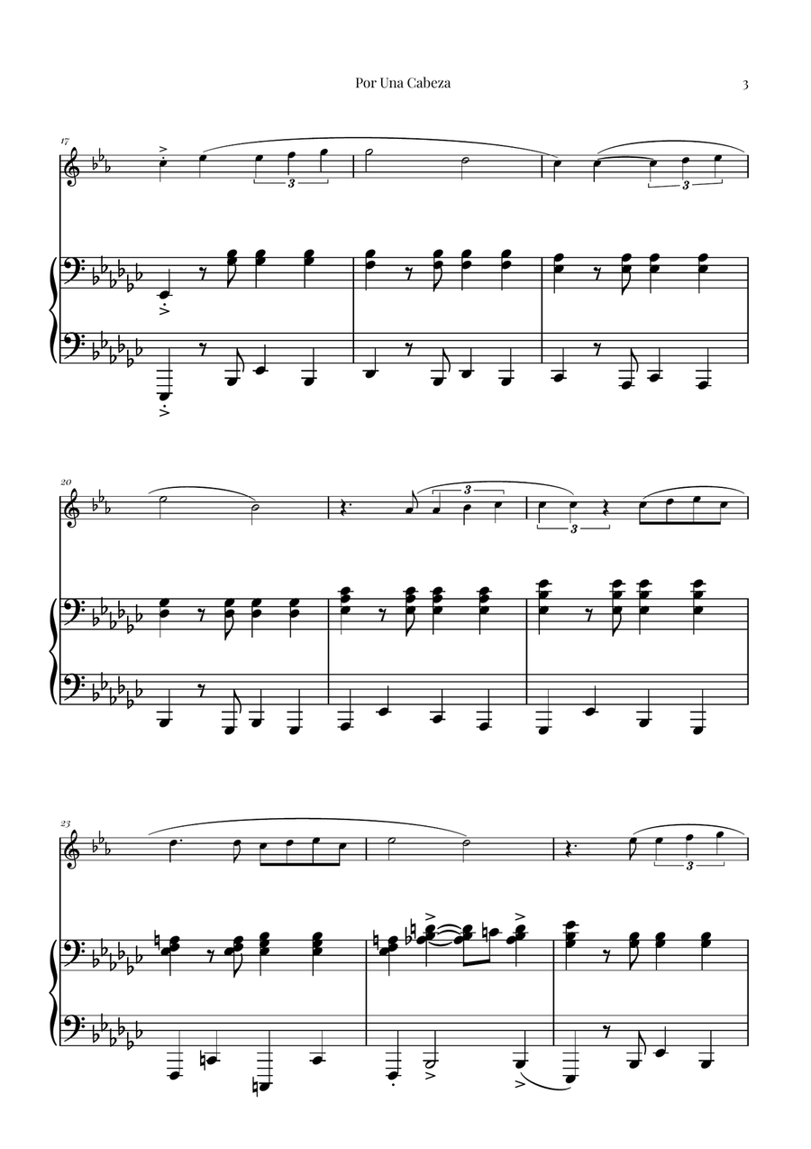 Por Una Cabeza | Timeless Tango Masterpiece Baritone Saxophone scores gallery preview page 3