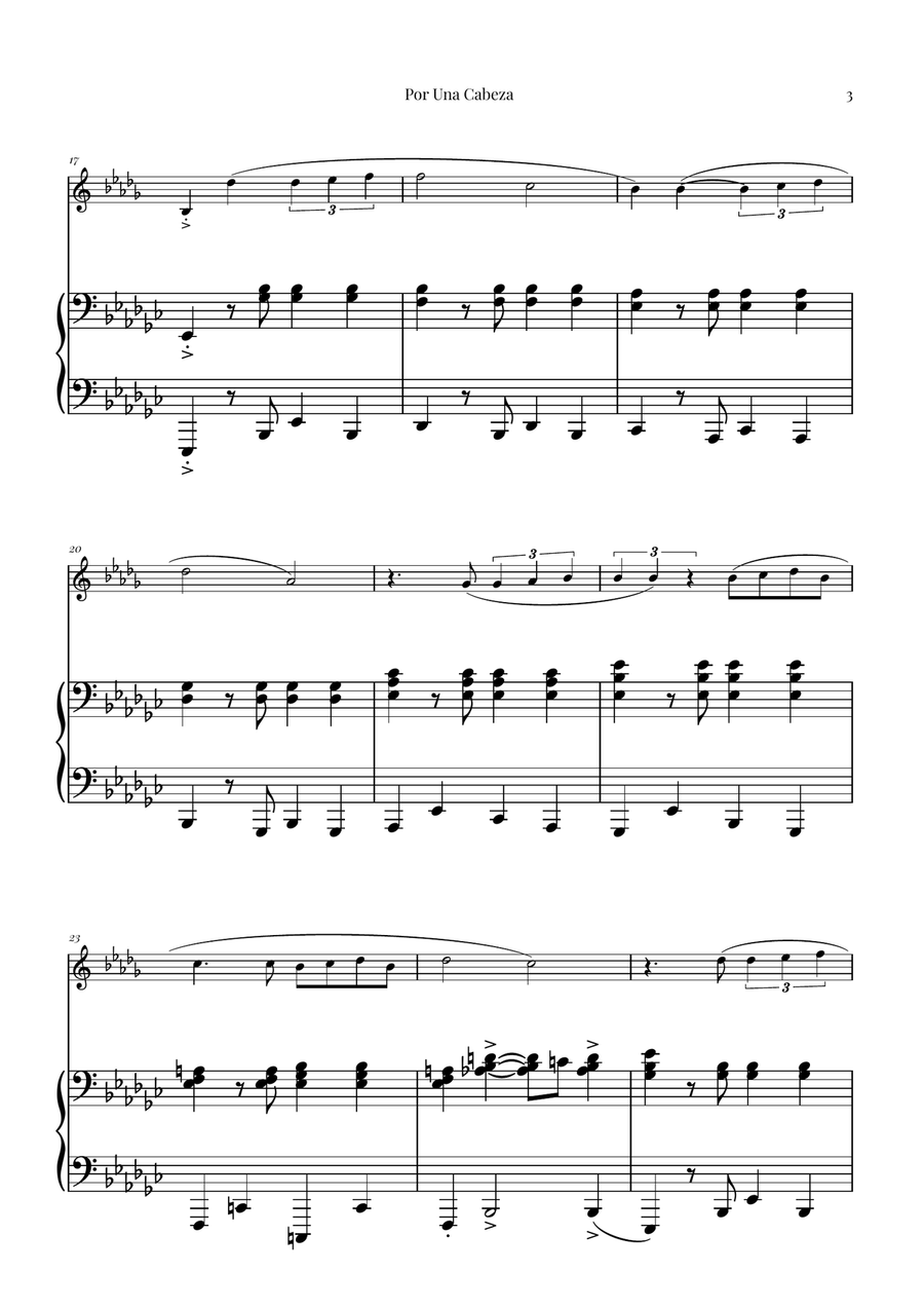 Por Una Cabeza | Timeless Tango Masterpiece Piano scores gallery preview page 3