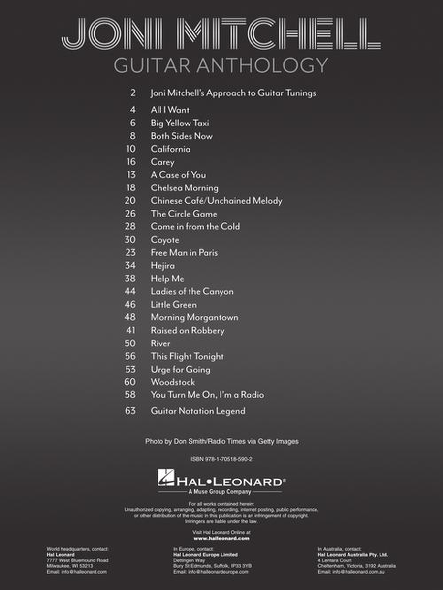 Joni Mitchell Guitar Anthology Acoustic Guitar scores gallery preview page 3