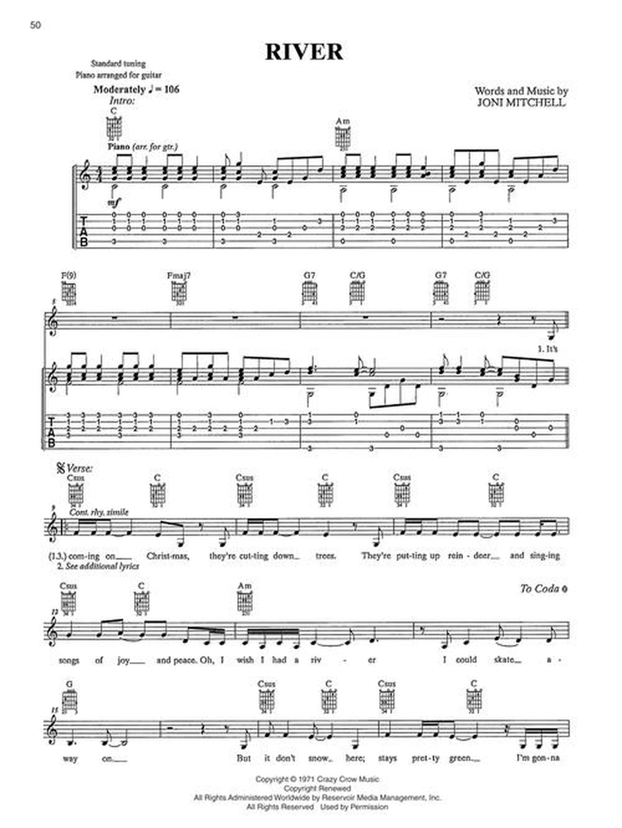 Joni Mitchell Guitar Anthology Acoustic Guitar scores gallery preview page 7
