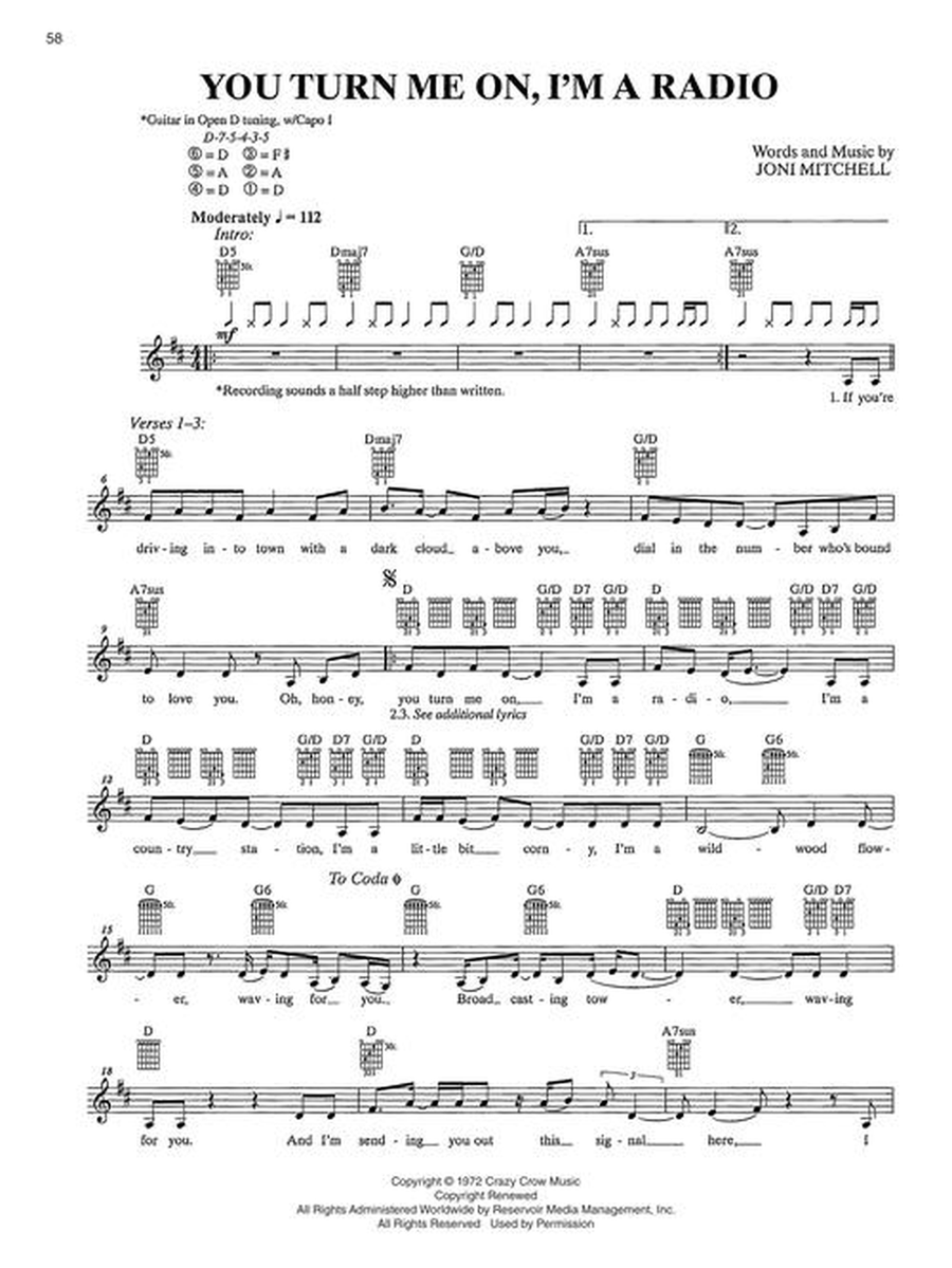Joni Mitchell Guitar Anthology Acoustic Guitar scores gallery preview page 8