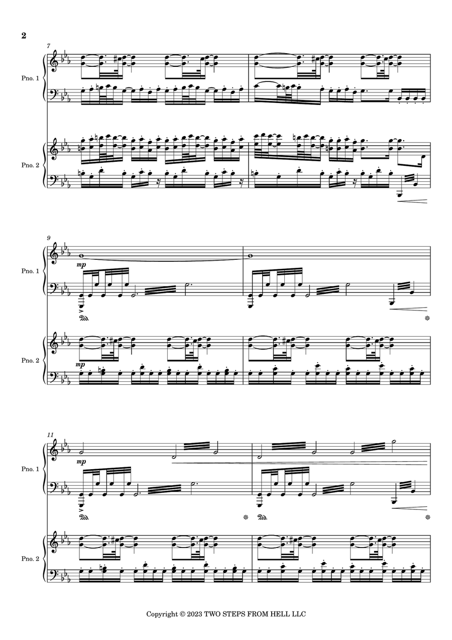 El Dorado - Trailer Piano Duet scores gallery preview page 2