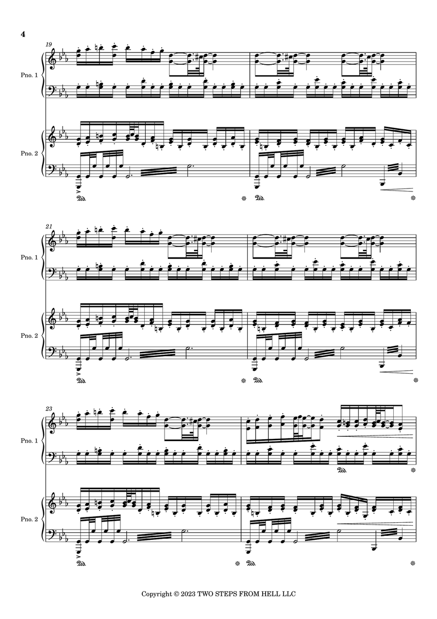 El Dorado - Trailer Piano Duet scores gallery preview page 4