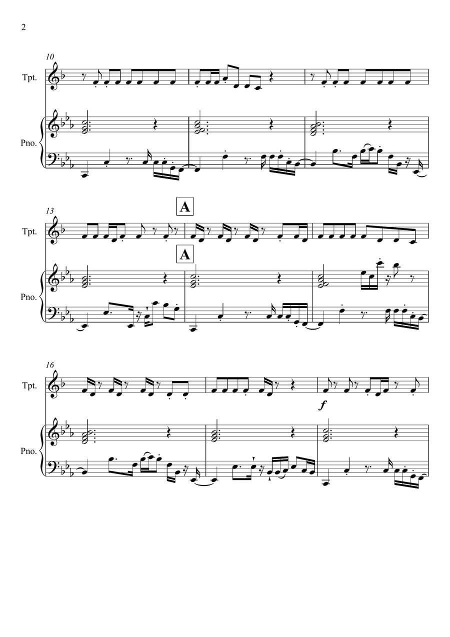 Dynamite Dynamite Trumpet Solo scores gallery preview page 2