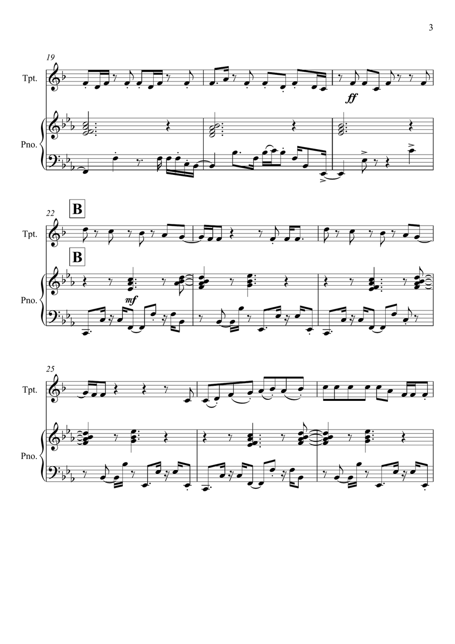 Dynamite Dynamite Trumpet Solo scores gallery preview page 3
