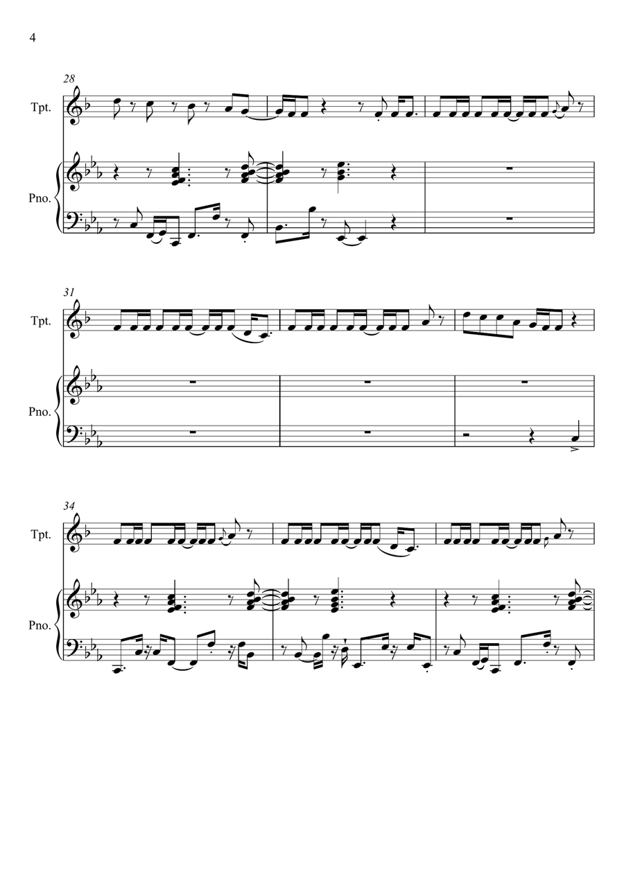 Dynamite Dynamite Trumpet Solo scores gallery preview page 4