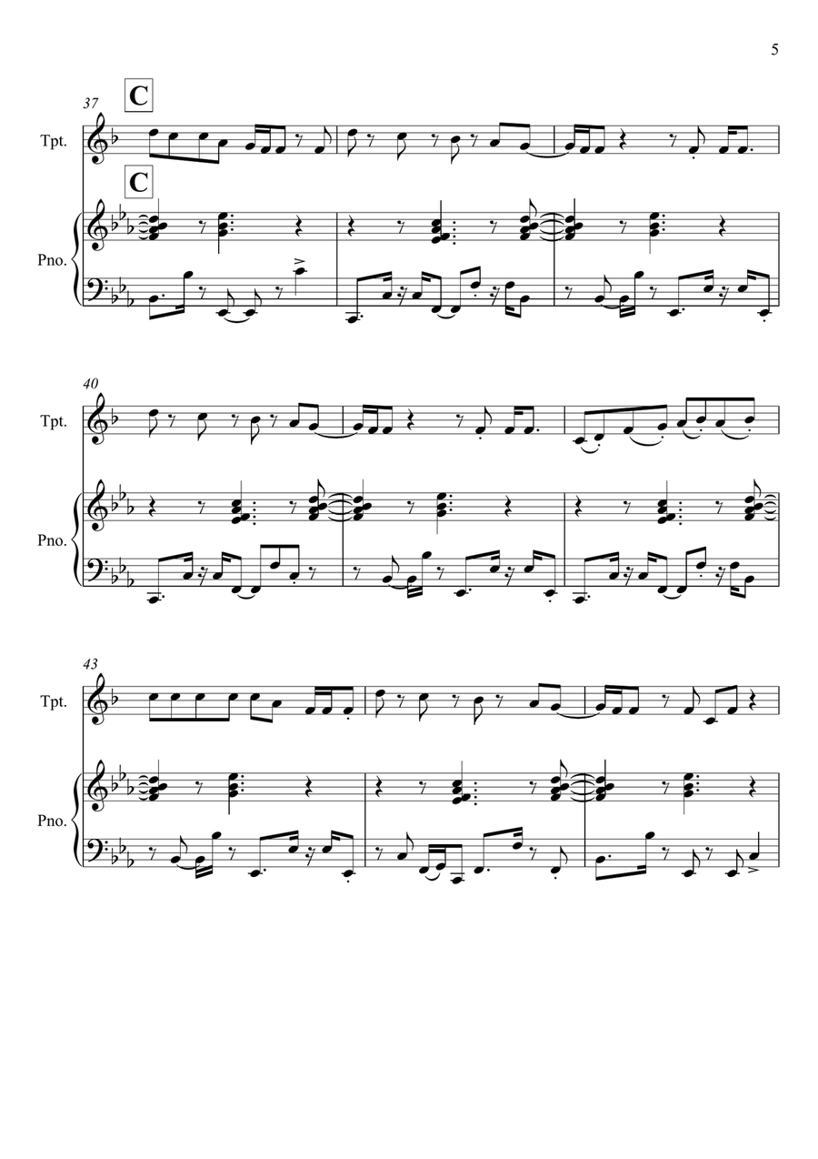 Dynamite Dynamite Trumpet Solo scores gallery preview page 5
