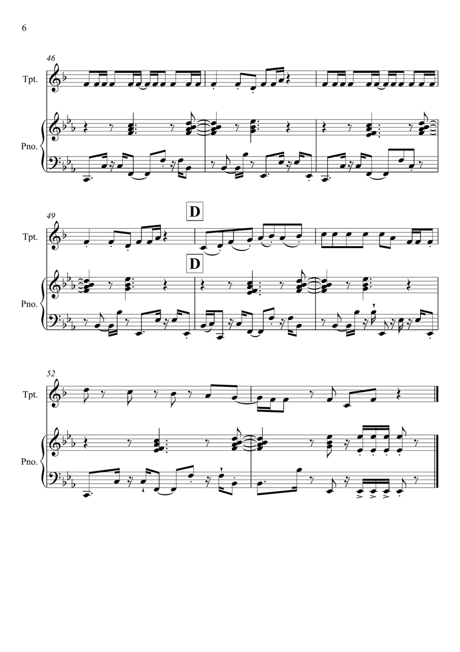 Dynamite Dynamite Trumpet Solo scores gallery preview page 6