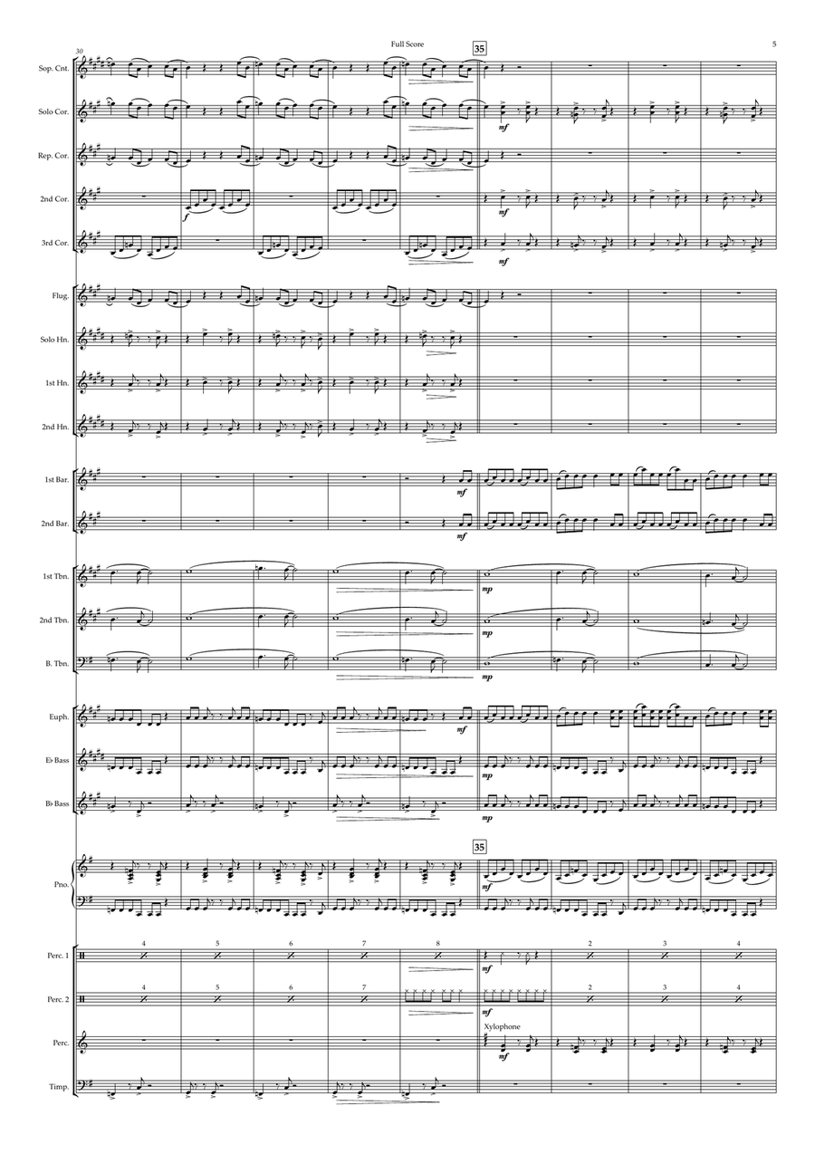 Orinoco Flow Brass Band scores gallery preview page 5