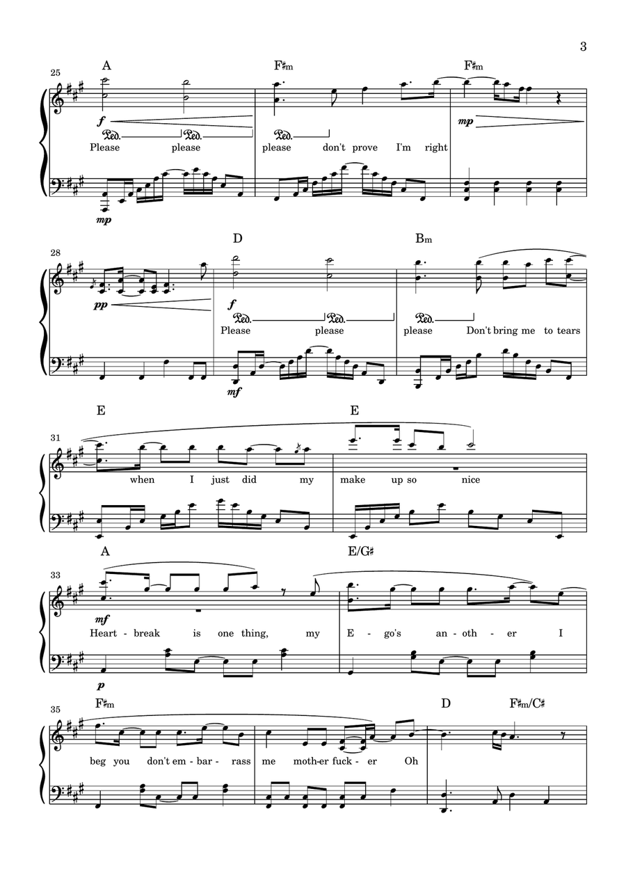 Please Please Please Please Please Please Piano Solo scores gallery preview page 3