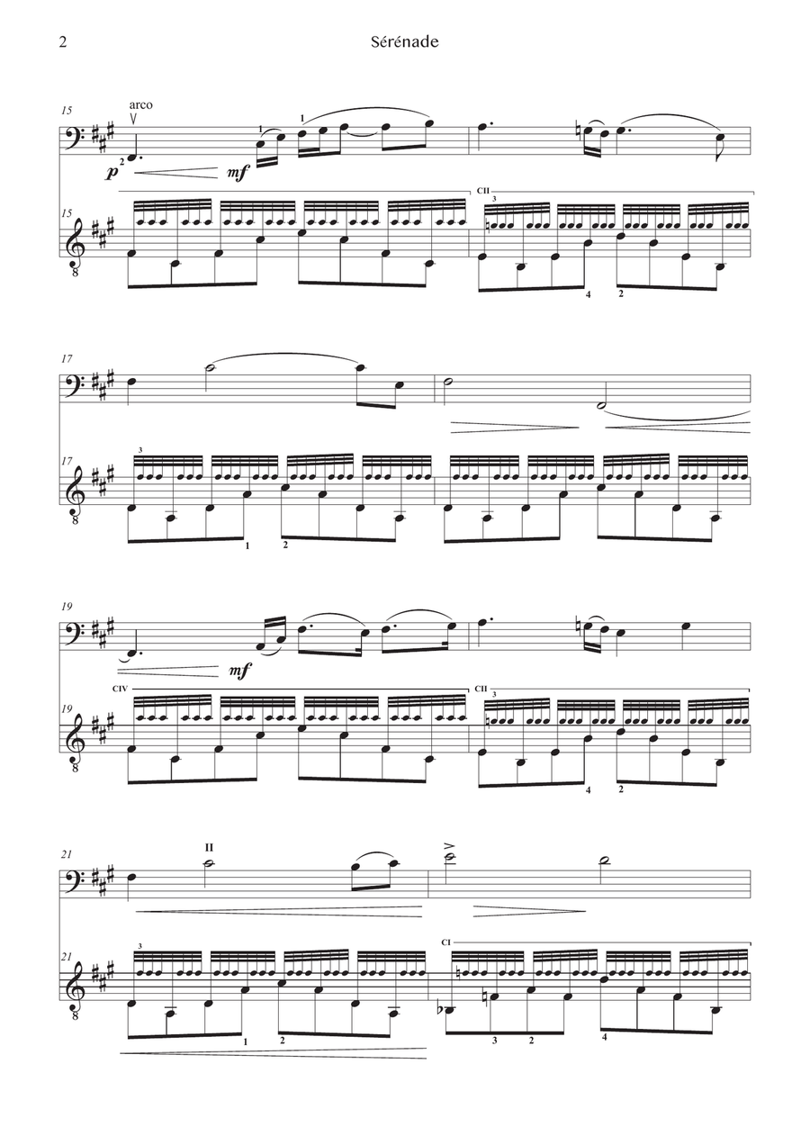 MEUNIER - Sérénade | Violoncelle & Guitare | PDF String Duet scores gallery preview page 5