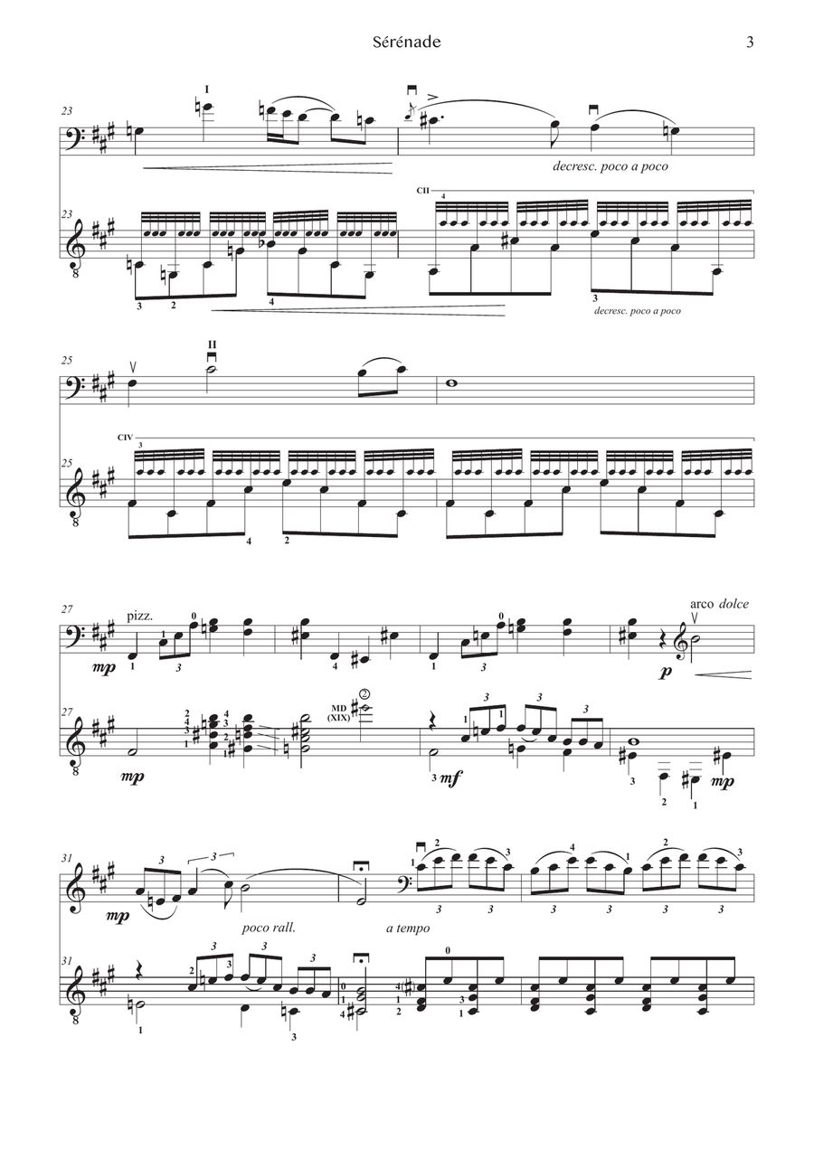 MEUNIER - Sérénade | Violoncelle & Guitare | PDF String Duet scores gallery preview page 6
