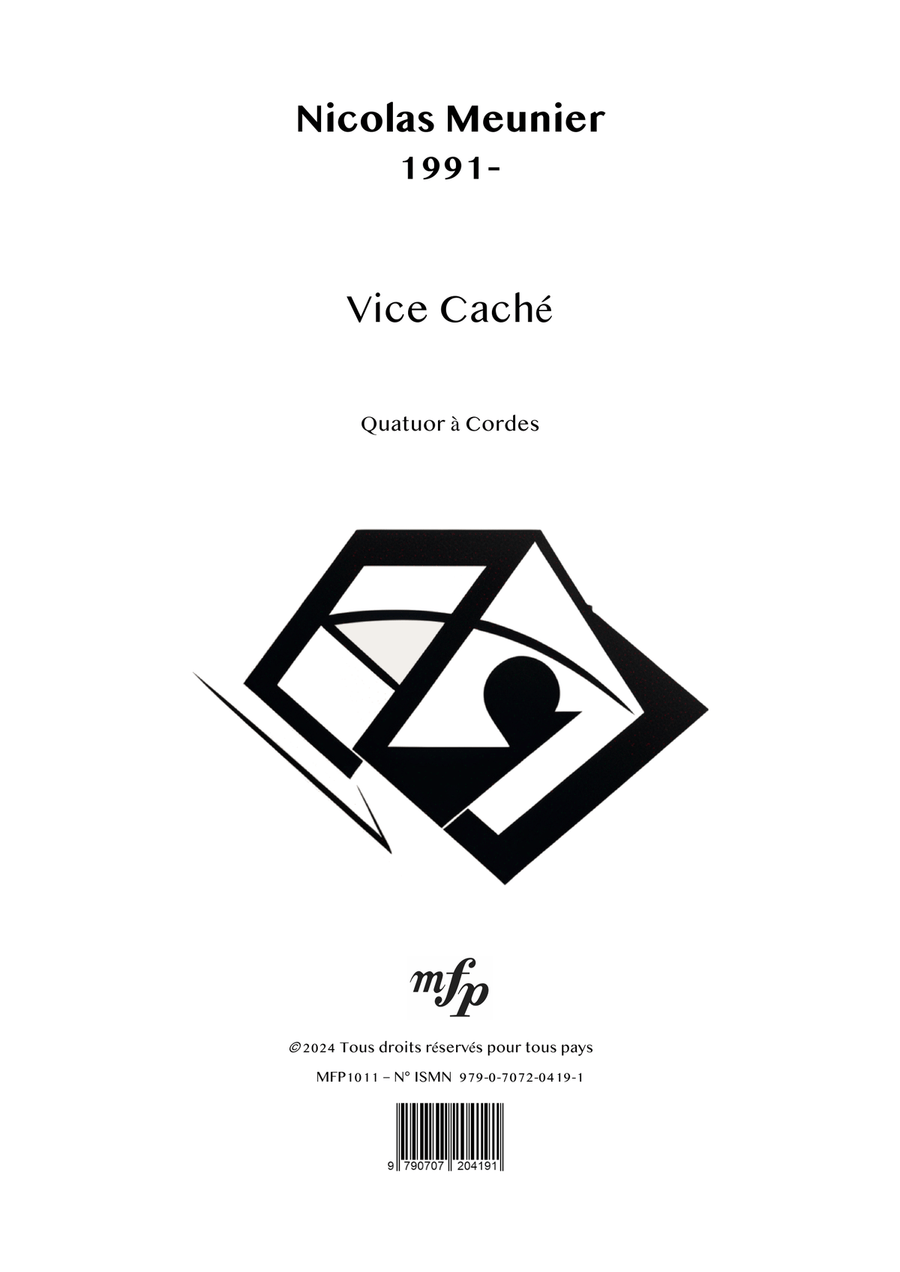 MEUNIER – Hidden Vice | String quartet | PDF String Quartet scores gallery preview page 1