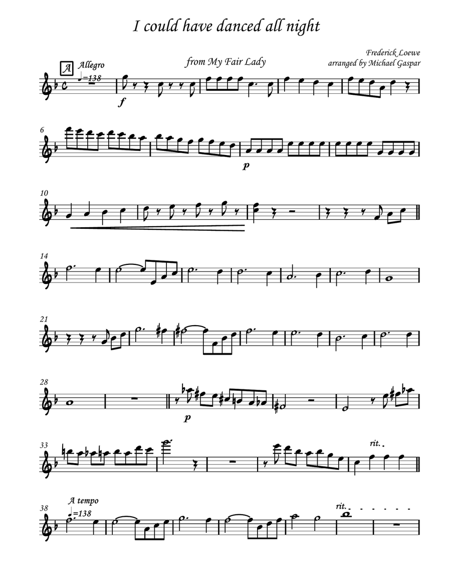 I Could Have Danced All Night Guitar Ensemble scores gallery preview page 6