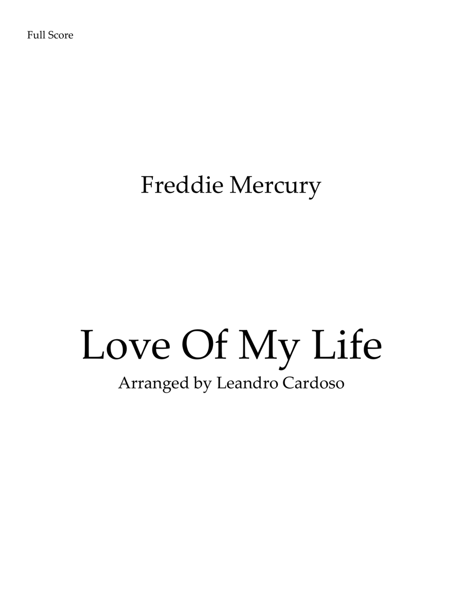 Love Of My Life Clarinet Quintet scores gallery preview page 1