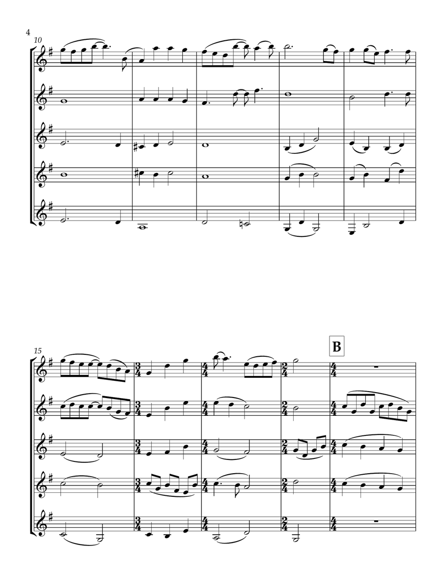 Love Of My Life Clarinet Quintet scores gallery preview page 4