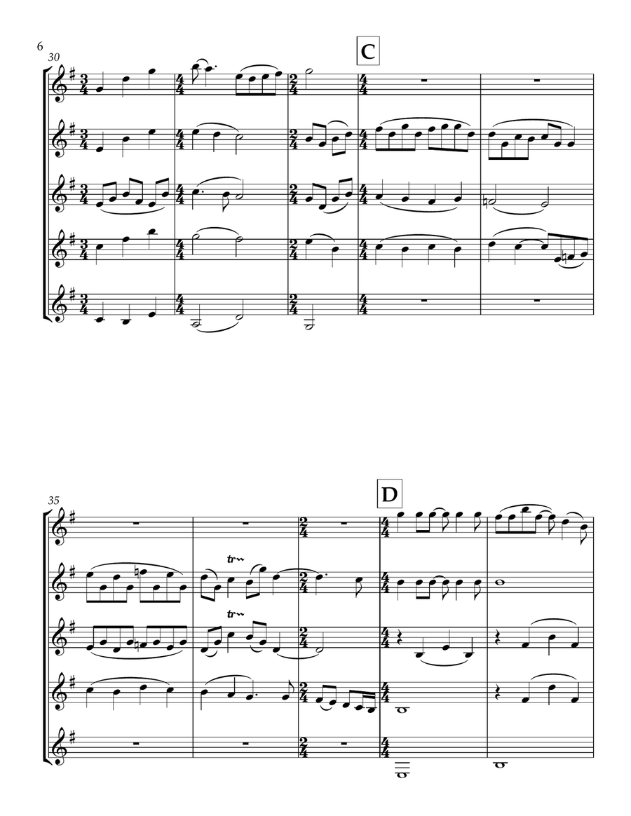 Love Of My Life Clarinet Quintet scores gallery preview page 6