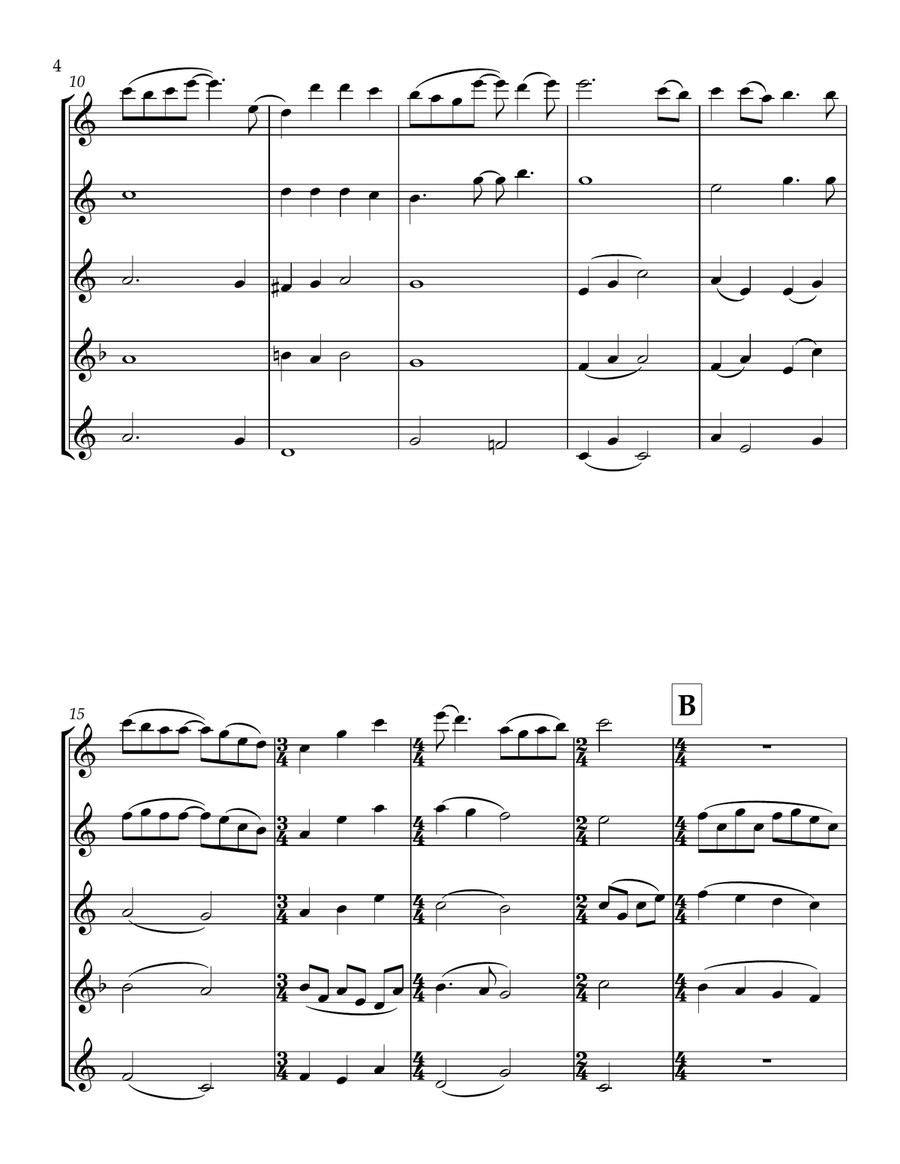 Love Of My Life Woodwind Quintet scores gallery preview page 4