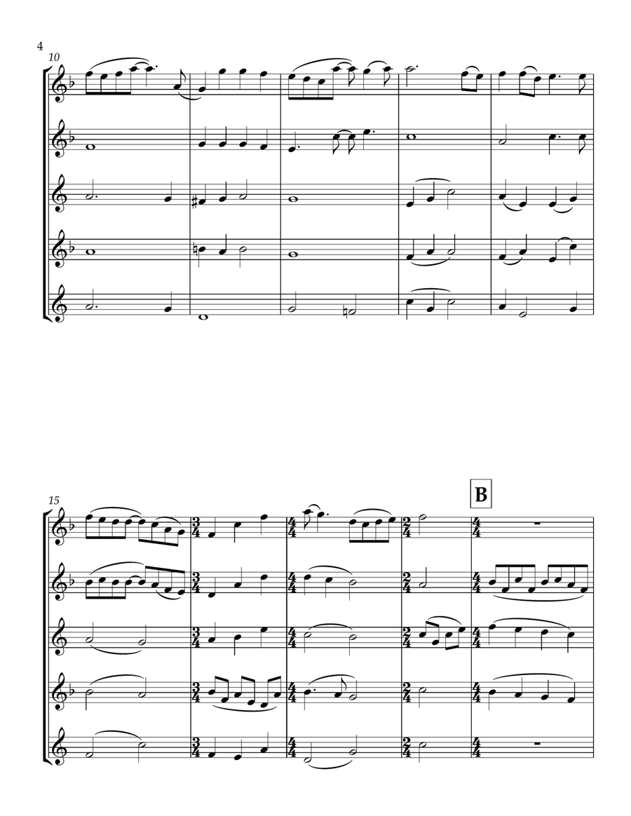 Love Of My Life Saxophone Quintet scores gallery preview page 4