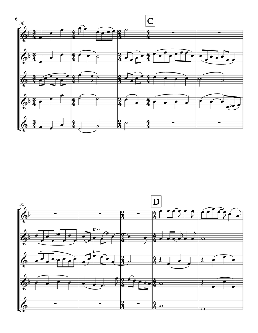 Love Of My Life Saxophone Quintet scores gallery preview page 6