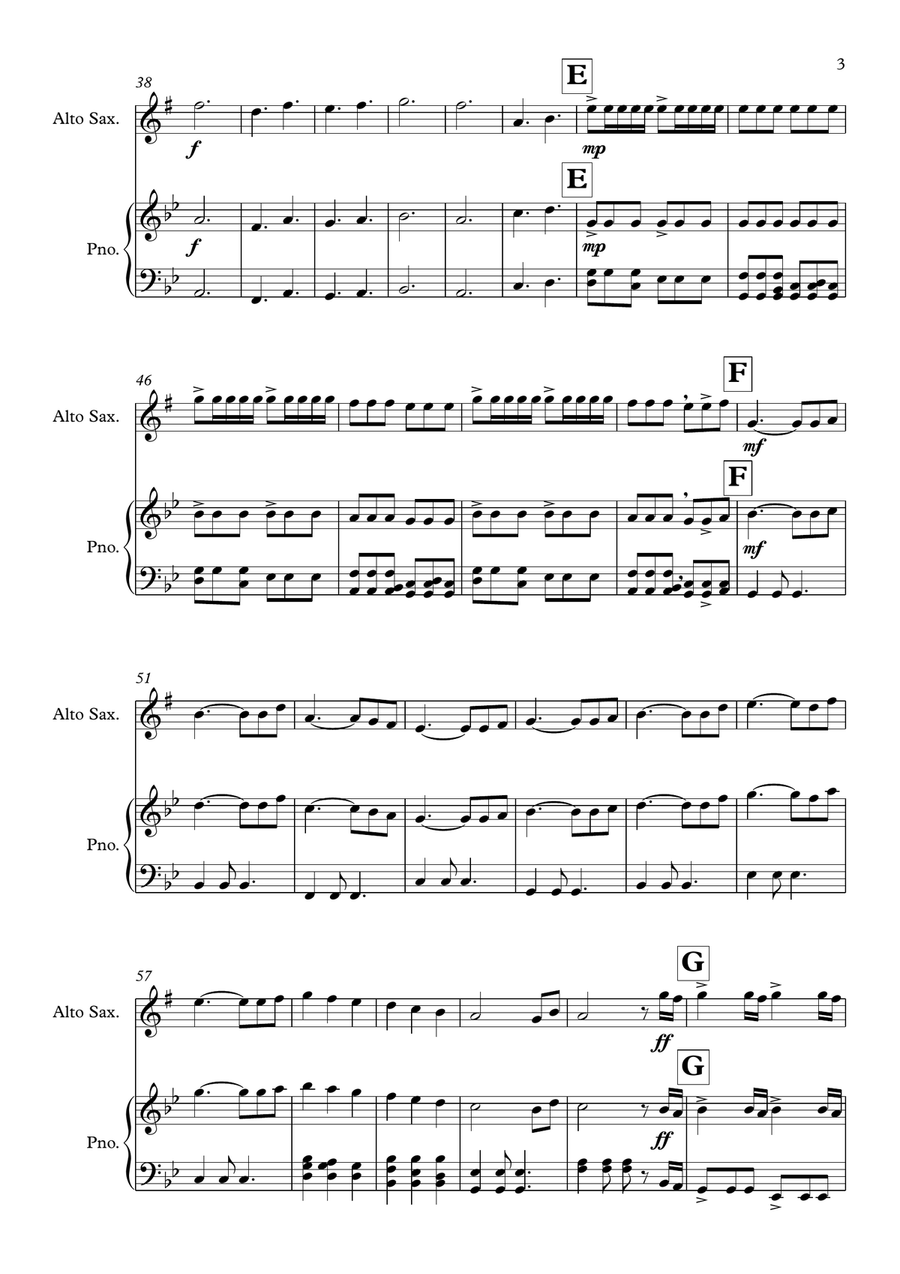 Dragonborn (Skyrim Theme) Alto Saxophone scores gallery preview page 3