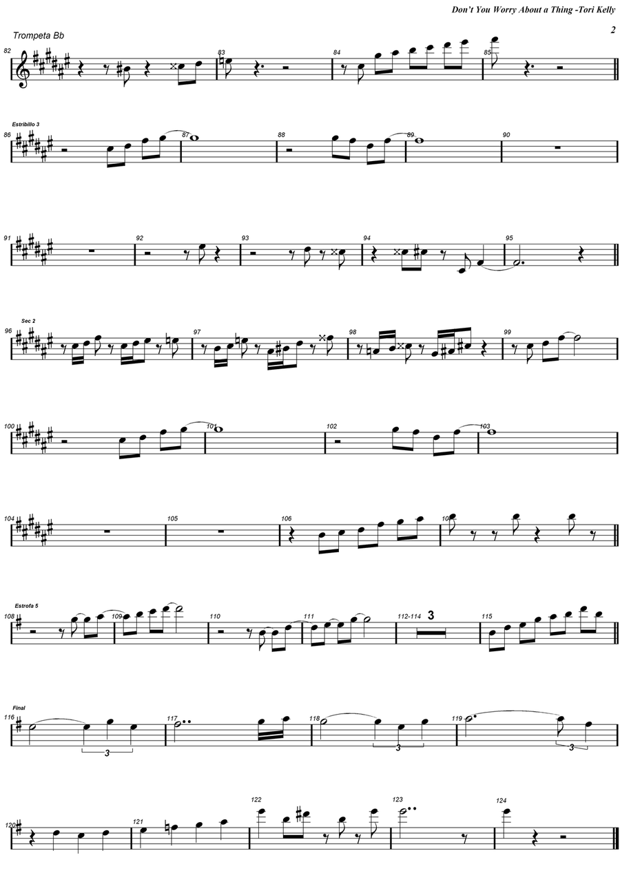 Don't You Worry 'bout A Thing Alto Saxophone scores gallery preview page 2