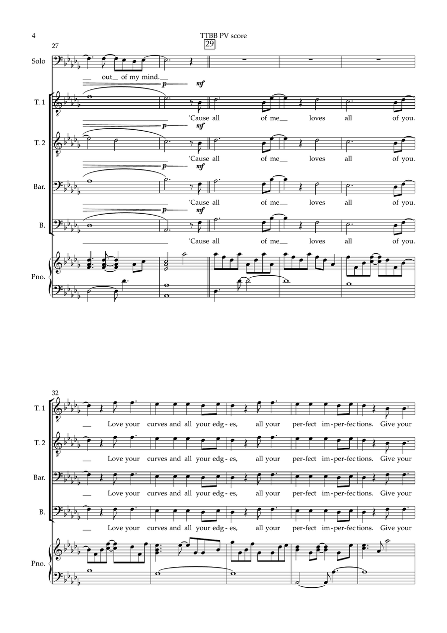All Of Me All Of Me TTBB scores gallery preview page 4