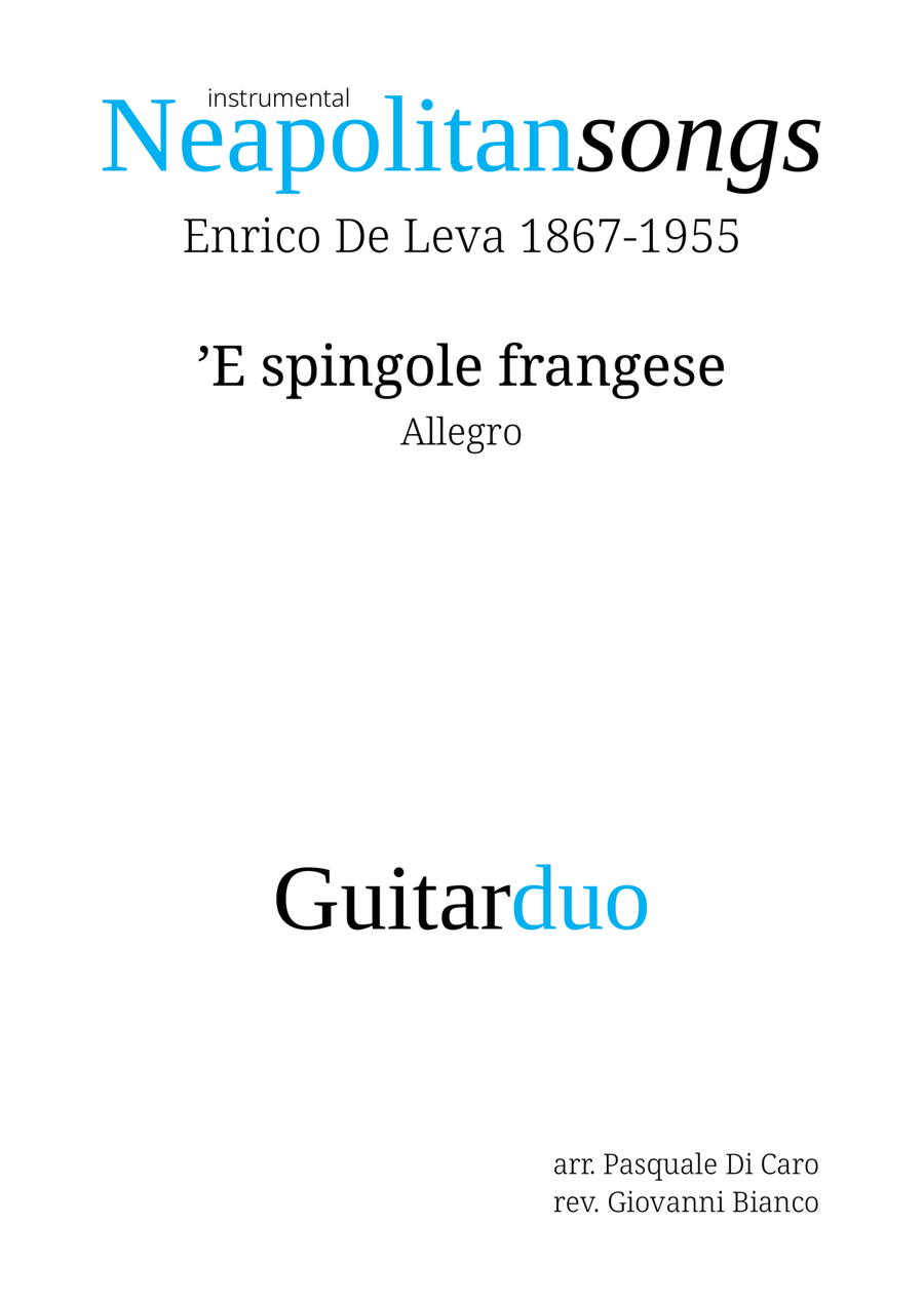 ’E spingole frangese ’E spingole frangese Acoustic Guitar scores gallery preview page 1