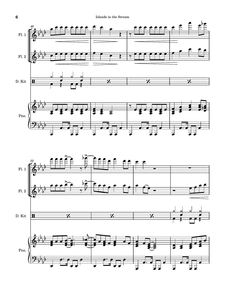 Islands In The Stream Flute Duet scores gallery preview page 6