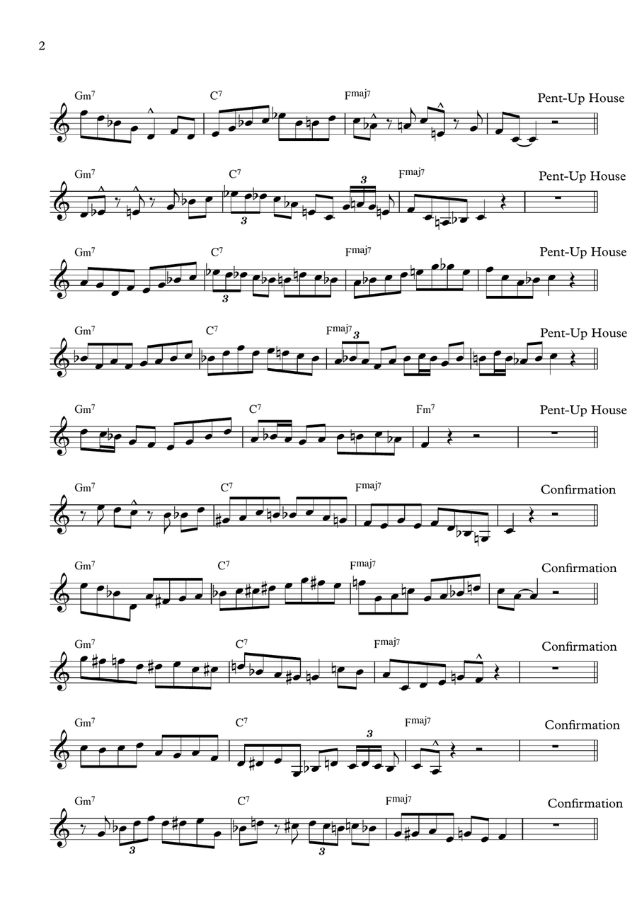 10 Clifford Brown II-V-I Licks in 12 Keys Trumpet scores gallery preview page 2