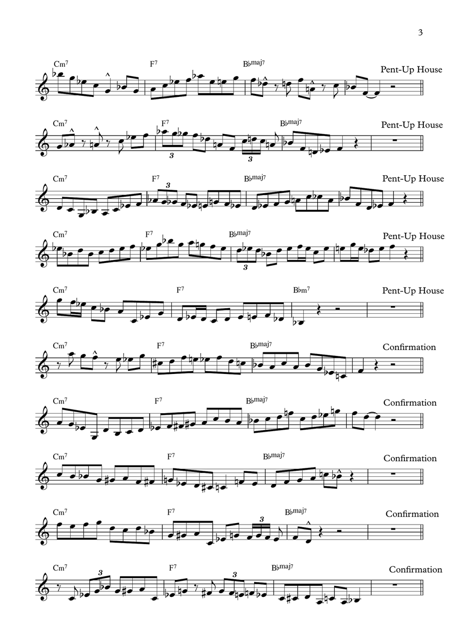 10 Clifford Brown II-V-I Licks in 12 Keys Trumpet scores gallery preview page 3