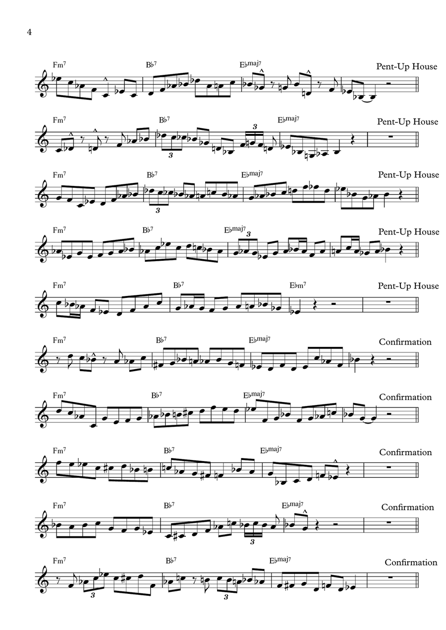 10 Clifford Brown II-V-I Licks in 12 Keys Trumpet scores gallery preview page 4