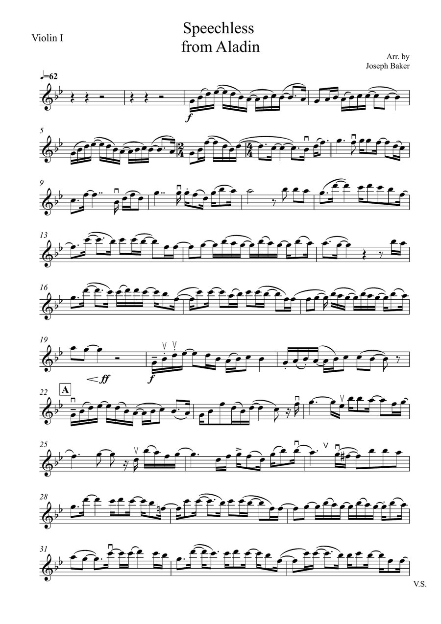 Speechless Speechless String Quartet scores gallery preview page 1