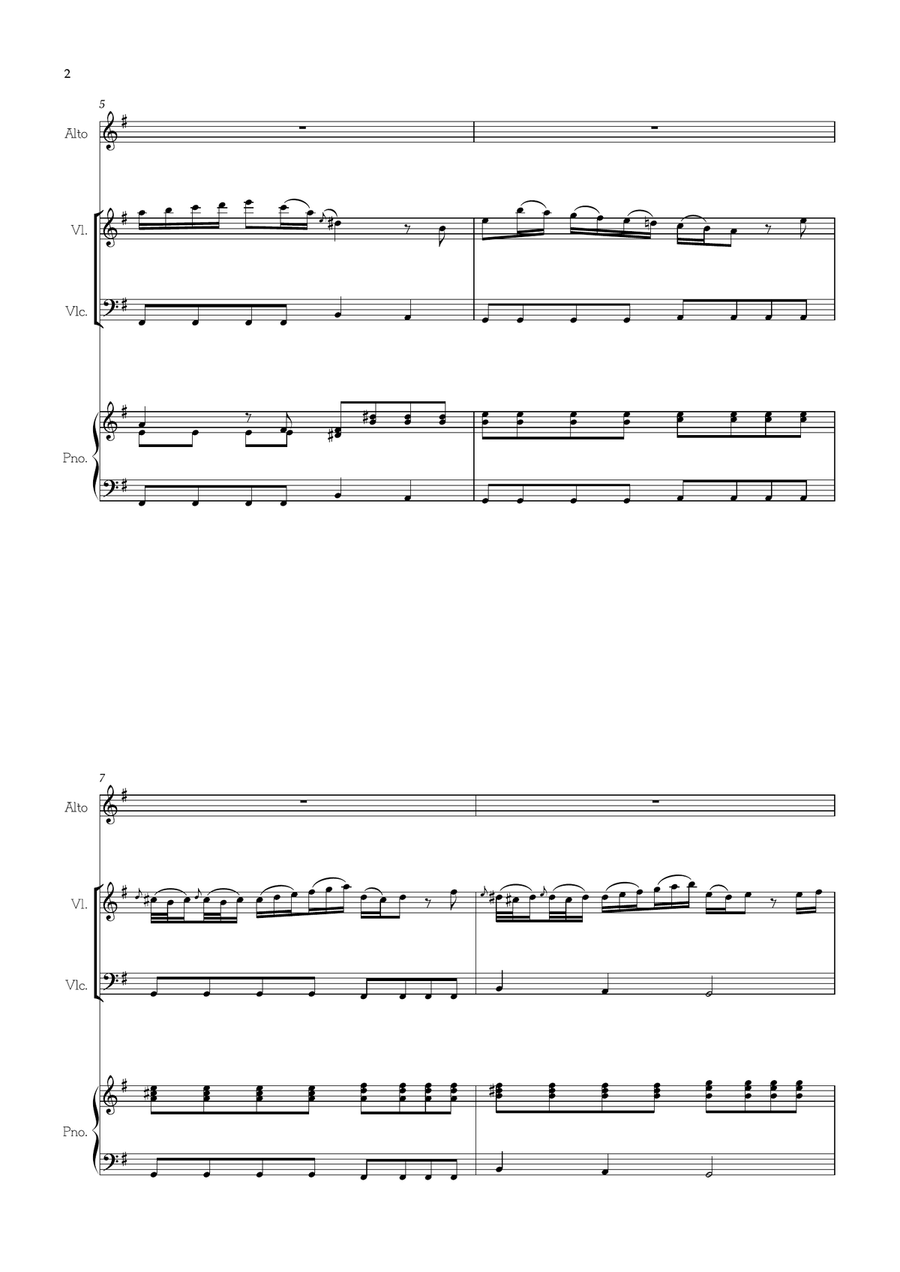 Sovvente il sole Sovvente il sole Piano Trio scores gallery preview page 3