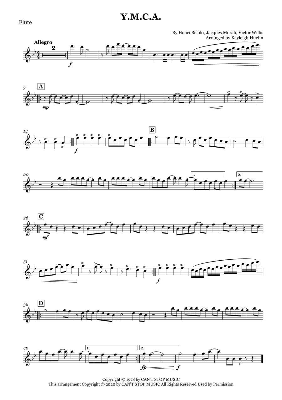 Y.m.c.a. Y.m.c.a. Woodwind Quartet scores gallery preview page 4