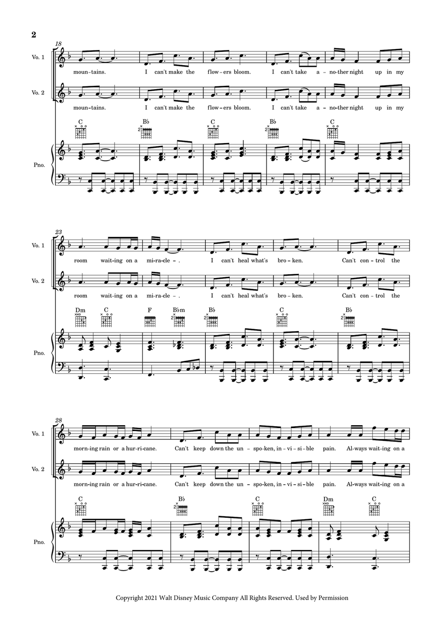 Waiting On A Miracle Waiting On A Miracle Piano, Vocal scores gallery preview page 2