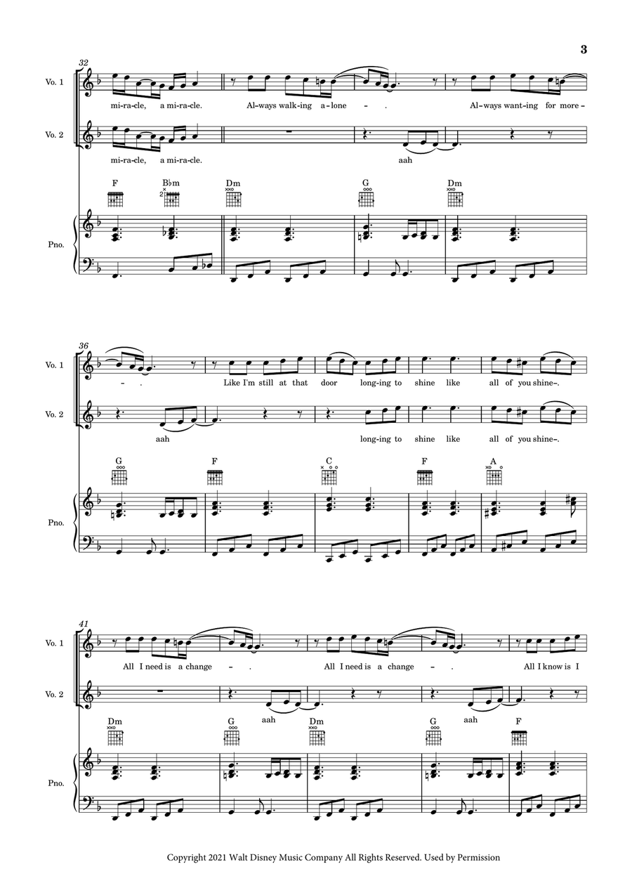 Waiting On A Miracle Waiting On A Miracle Piano, Vocal scores gallery preview page 3