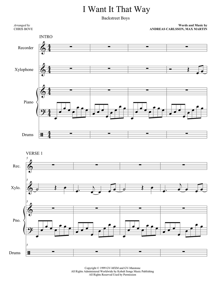 I Want It That Way Small Ensemble scores gallery preview page 5