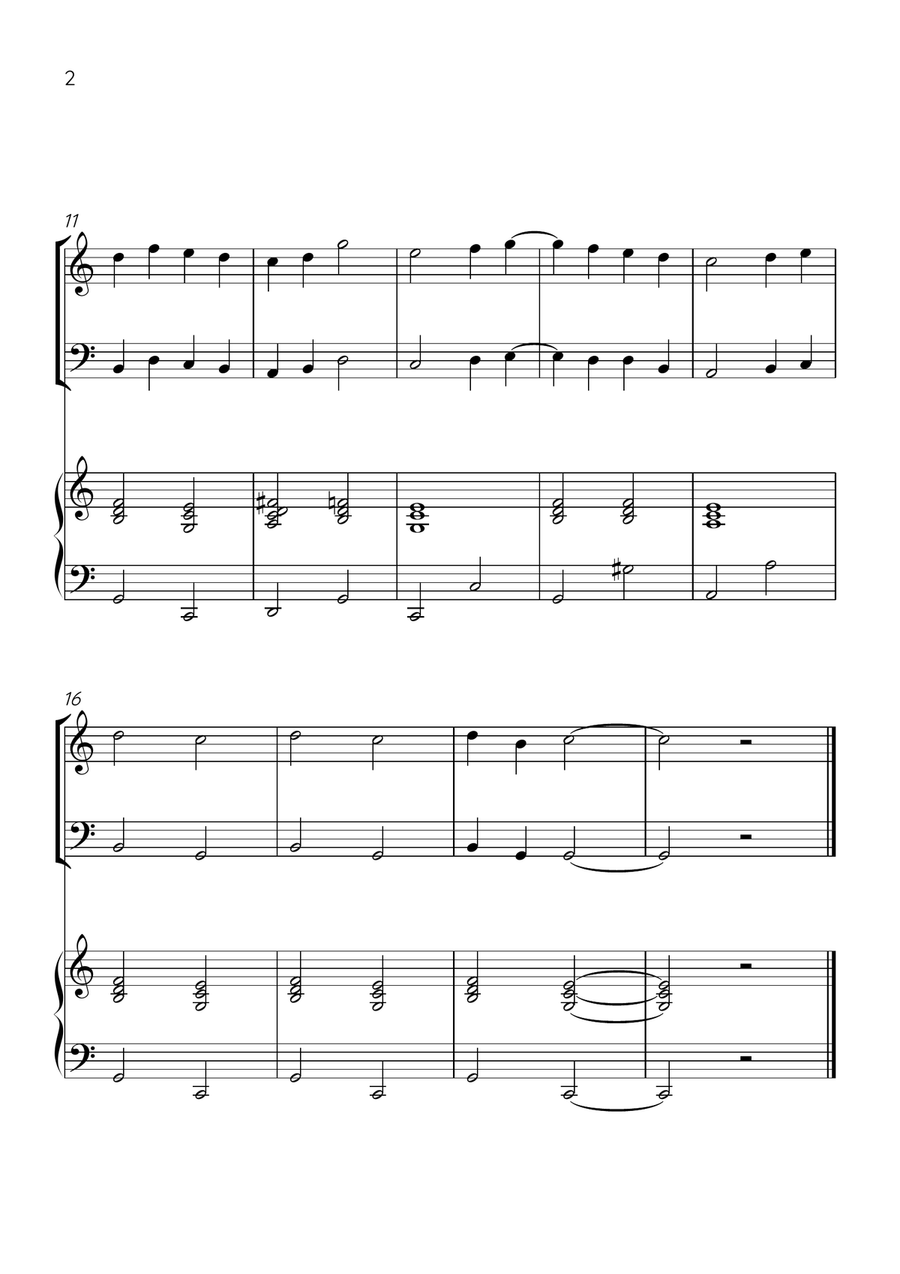 ODE TO JOY - Cello, Violin and Piano in C Major - Beginner Level Piano Trio scores gallery preview page 2