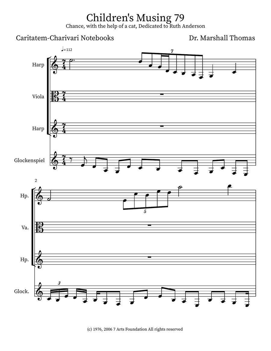 Children's Musing 79 Children's Musing 79 Small Ensemble scores gallery preview page 1