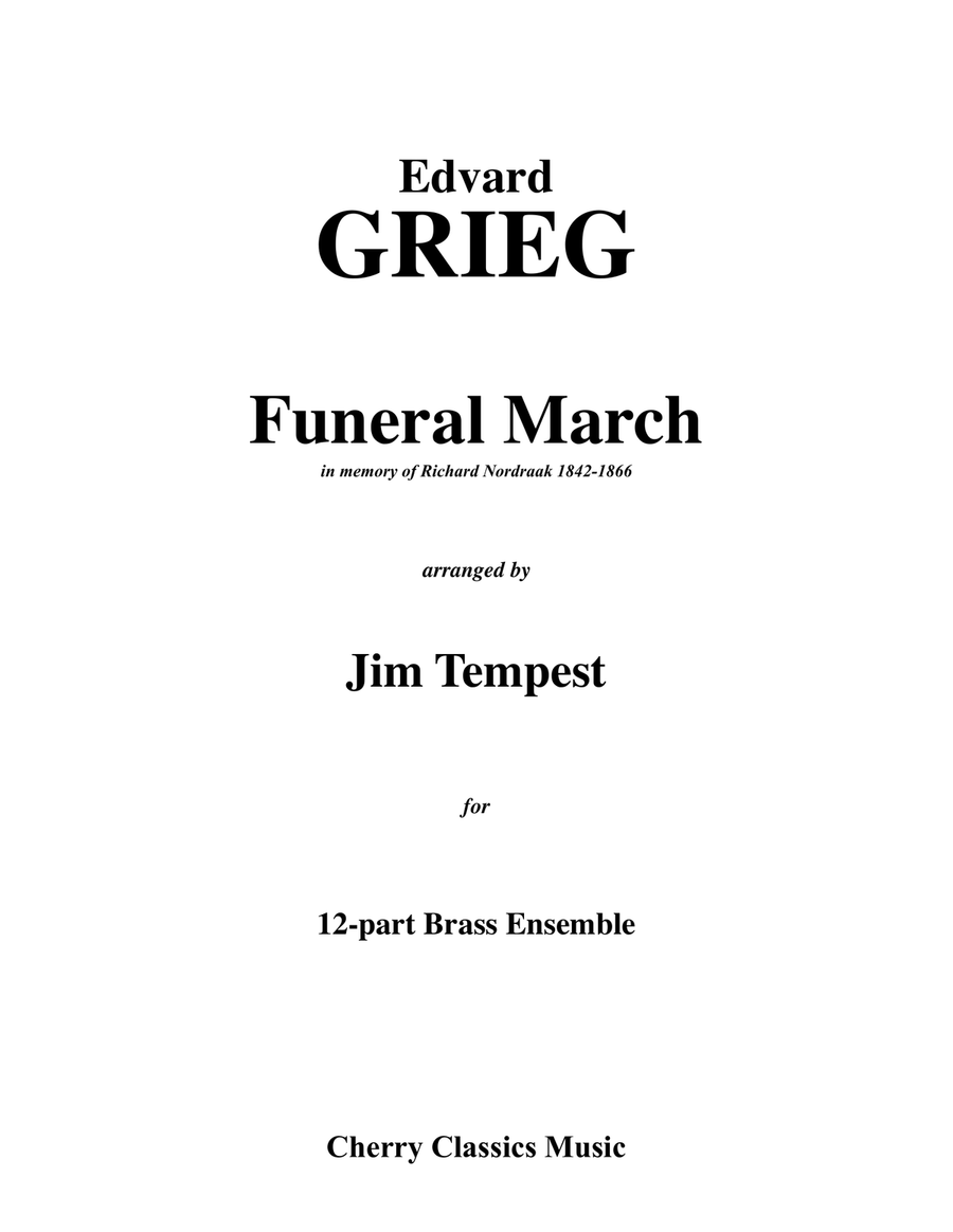 Funeral March for 12-part Brass Ensemble Brass Ensemble scores gallery preview page 1