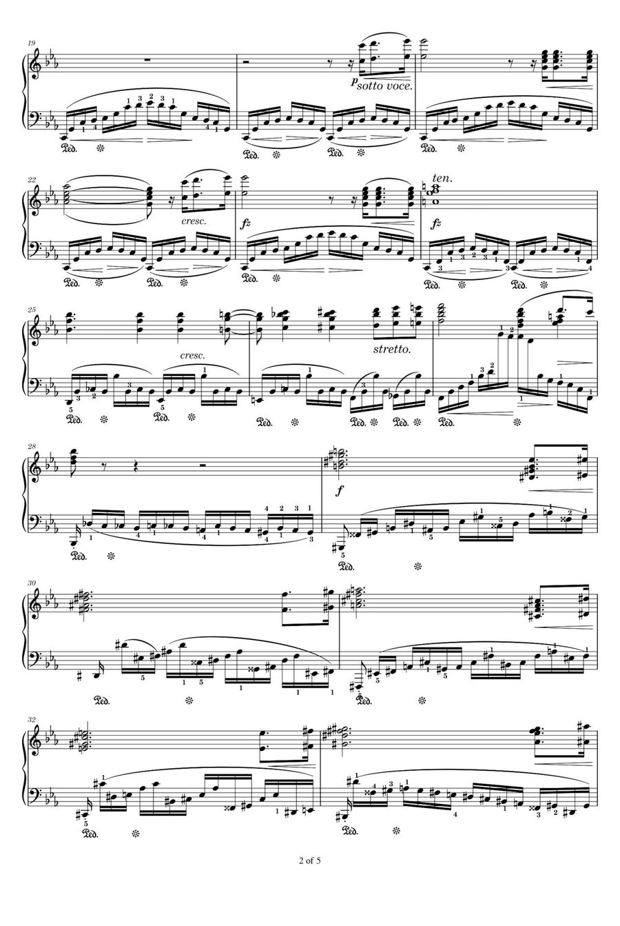 Etudes, Op. 10 No. 12 in C Minor Revolutionary - Fryderyk Fanciszek Chopin Piano Method scores gallery preview page 2