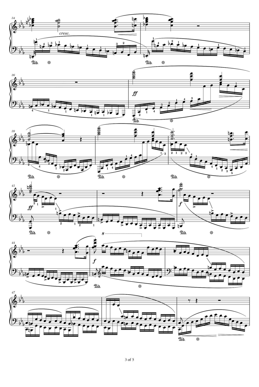 Etudes, Op. 10 No. 12 in C Minor Revolutionary - Fryderyk Fanciszek Chopin Piano Method scores gallery preview page 3