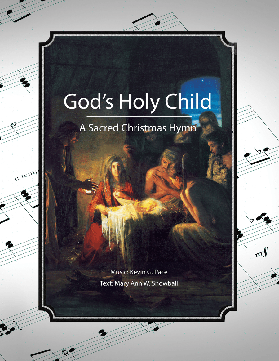 God's Holy Child, a sacred Christmas hymn 4-Part scores gallery preview page 1