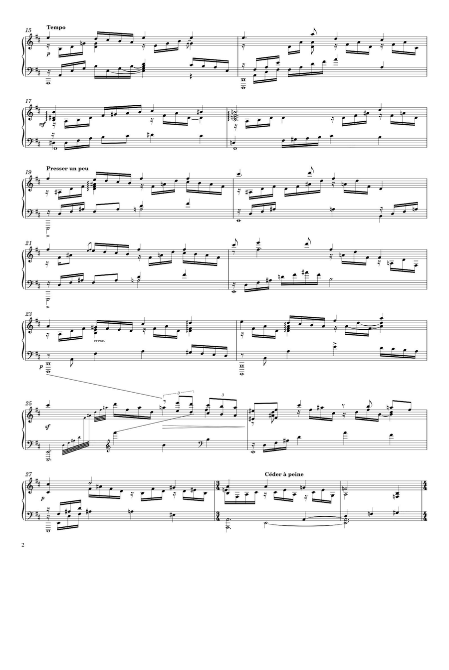 Mélancolie - Francis Poulenc Piano Solo scores gallery preview page 2